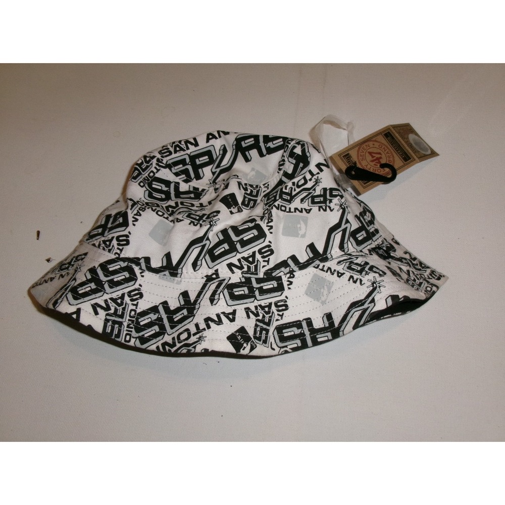 SAN ANTONIO SPURS FLOPPY BUCKET BEACH GOLF HAT CAP VINTAGE DEADSTOCK U5